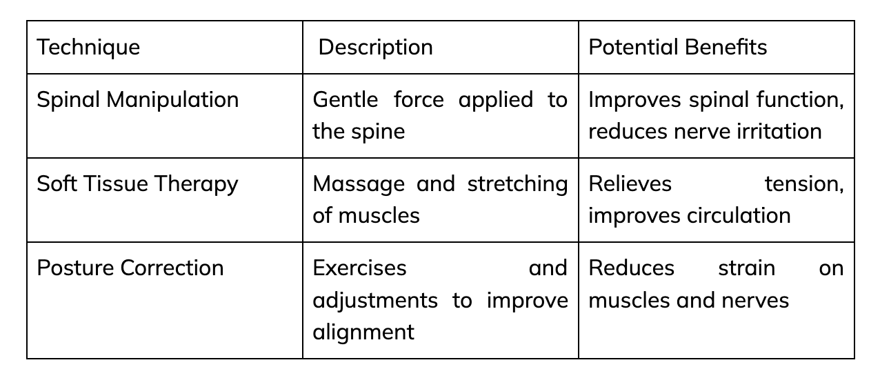 Types of Chiropractic Adjustments